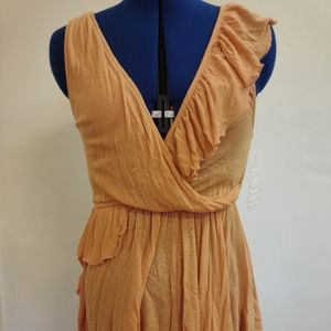 Free People mango textured ruffle surplice top NWT
